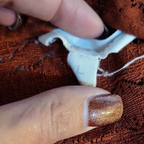 Rust Textured Blouse - Picture 2 of 4